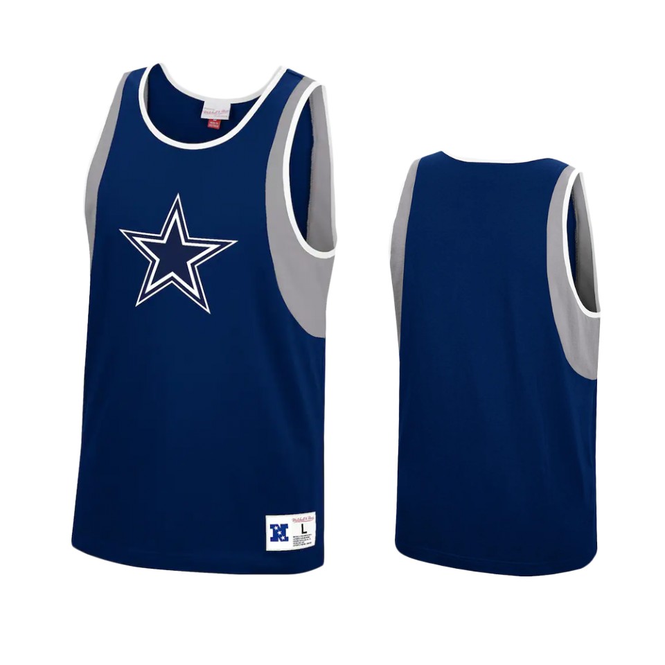 cowboys navy matchup historic logo tank top