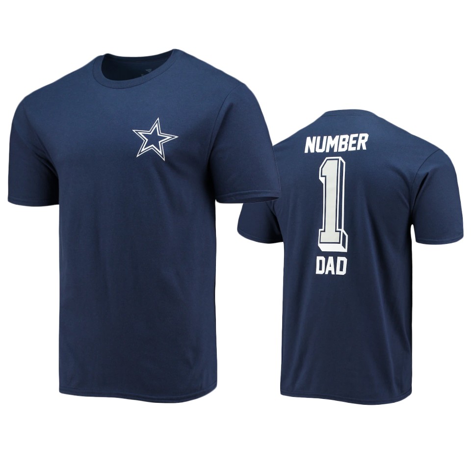 cowboys navy no. 1 dad t shirt