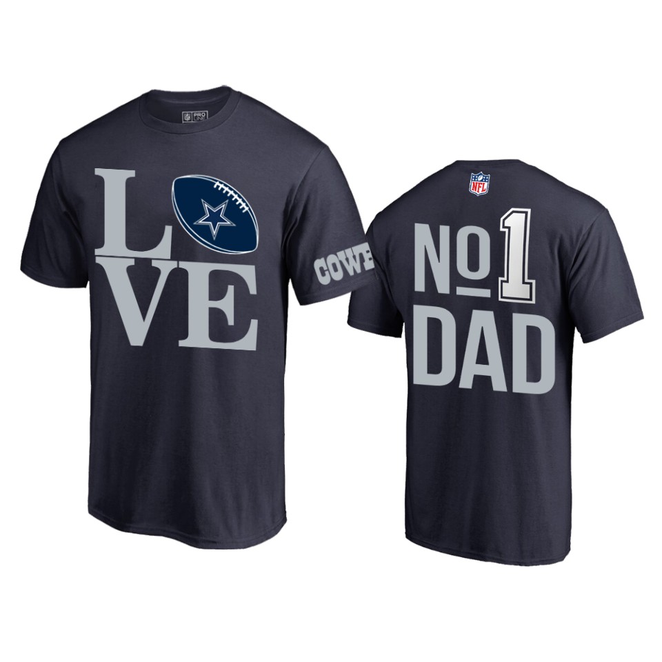cowboys navy no.1 dad father's day t shirt