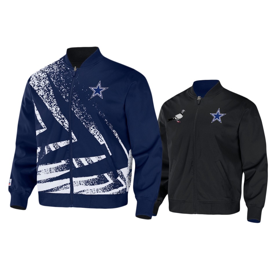 cowboys navy staple reversible core jacket