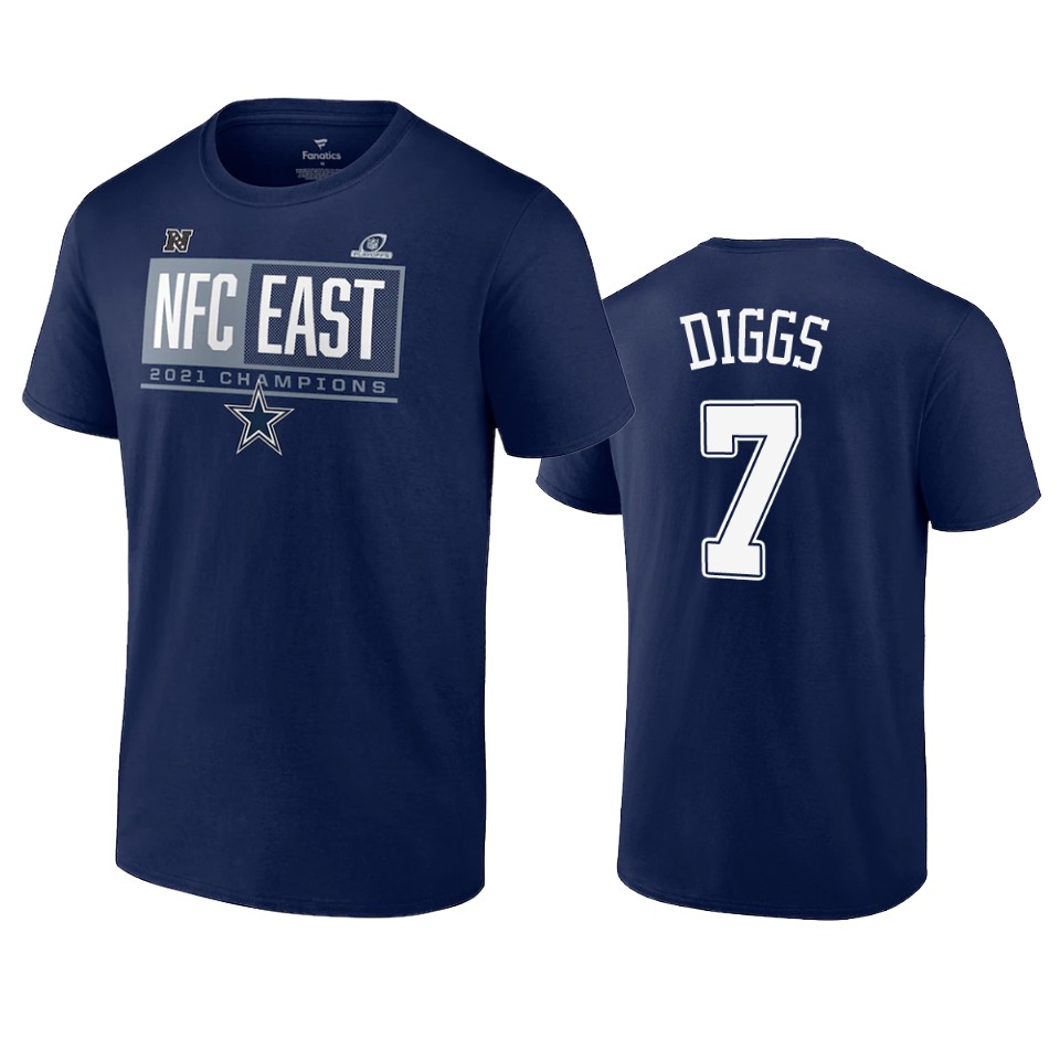 cowboys trevon diggs navy 2021 nfc east division champions blocked favorite t shirt