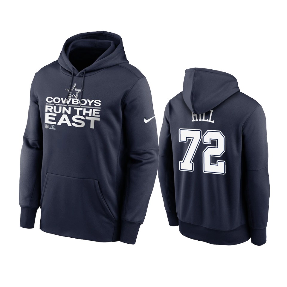 cowboys trysten hill navy 2021 nfc east division champions hoodie