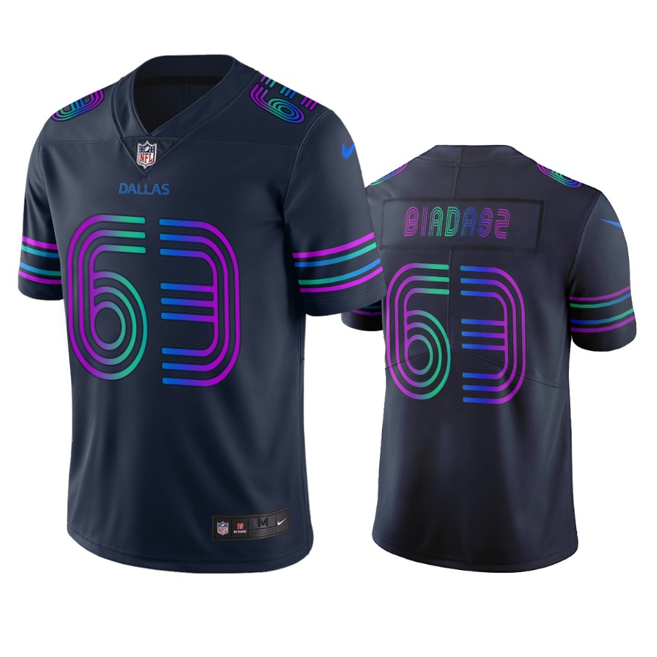cowboys tyler biadasz navy city edition jersey