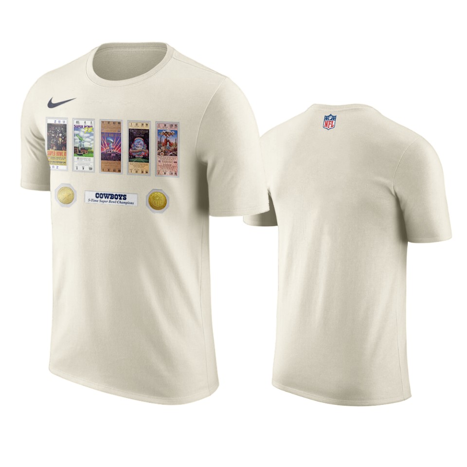 cowboys white super bowl champions ticket and photo collage t shirt