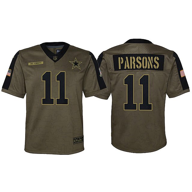 cowboys-youth-micah-parsons-2021-game-salute-to-service-olive-jersey-middle