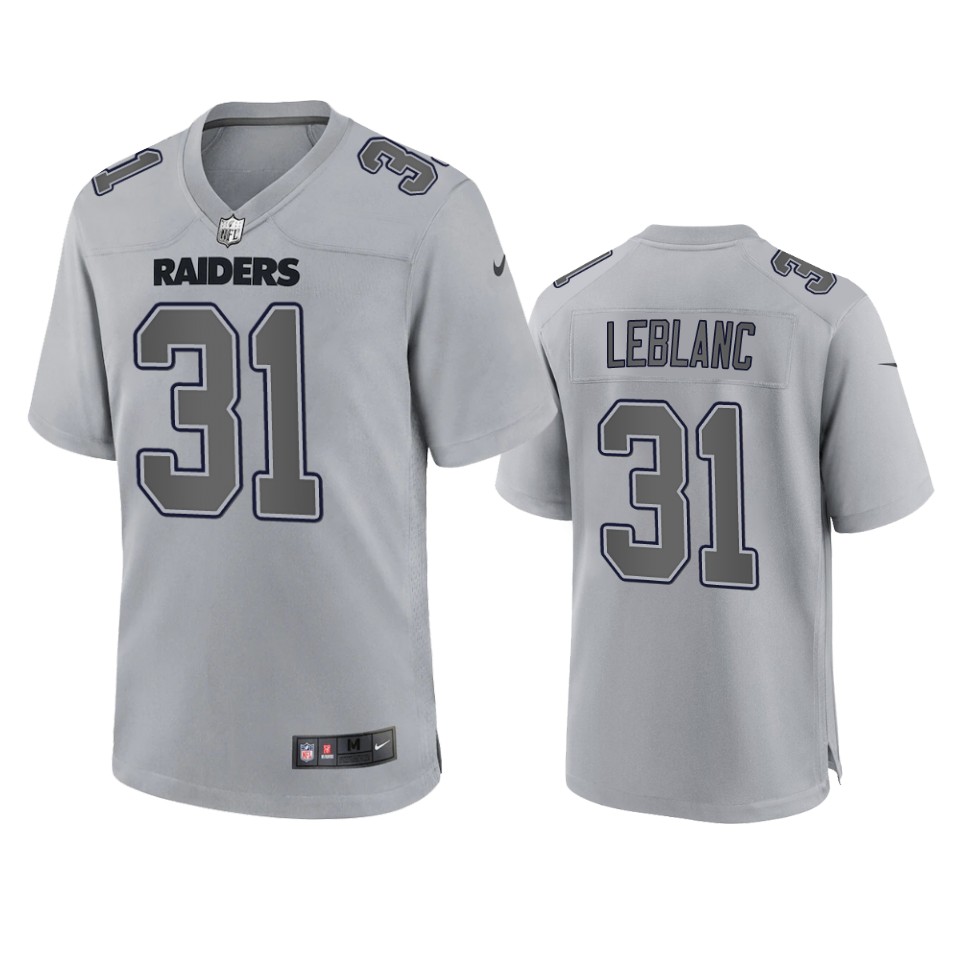 cre'von leblanc raiders gray atmosphere fashion game jersey
