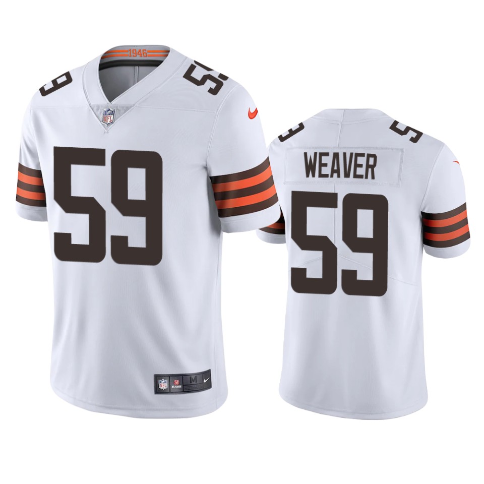 curtis weaver browns white vapor jersey