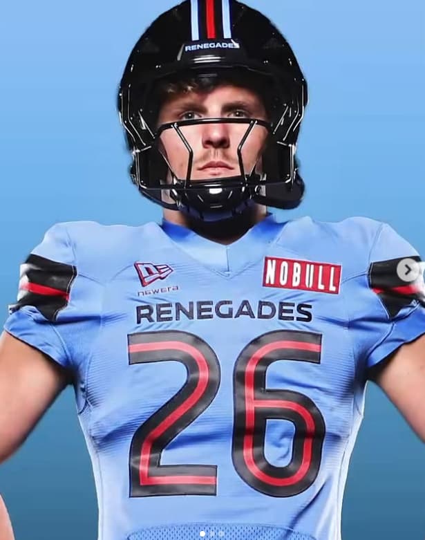 custom Dallas Renegades football jersey