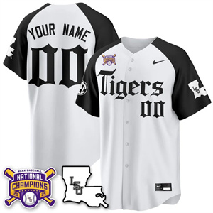 custom Men's LSU Tigers 2025 World Series Champions Limited Jersey - All Stitched Alternate