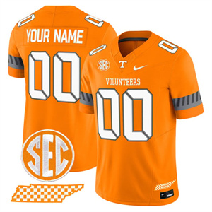 custom Men's Tennessee Volunteers 2025 'Smokey Grey Series' Vapor Limited Jersey V2 - All Stitched Orange 1
