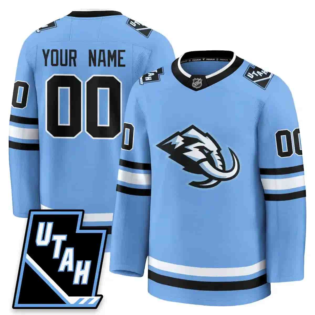 custom Men's Utah Hockey ‘Mammoth’ 2025 Limited Jersey - All Stitched Blue