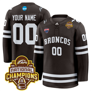 custom Western Michigan Broncos 2025 National Champions Patch Premium Custom Jersey - All Stitched Brown