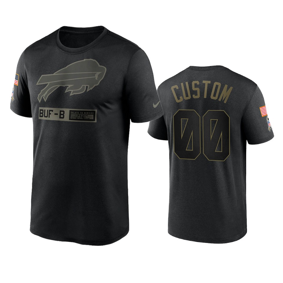 custom bills black 2020 salute to service team logo t shirt