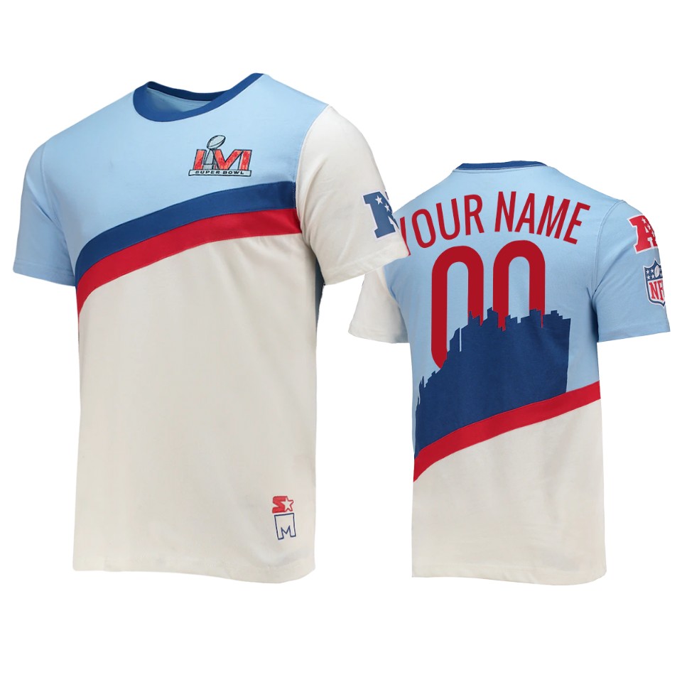 custom cincinnati bengals white super bowl lvi pacific t shirt