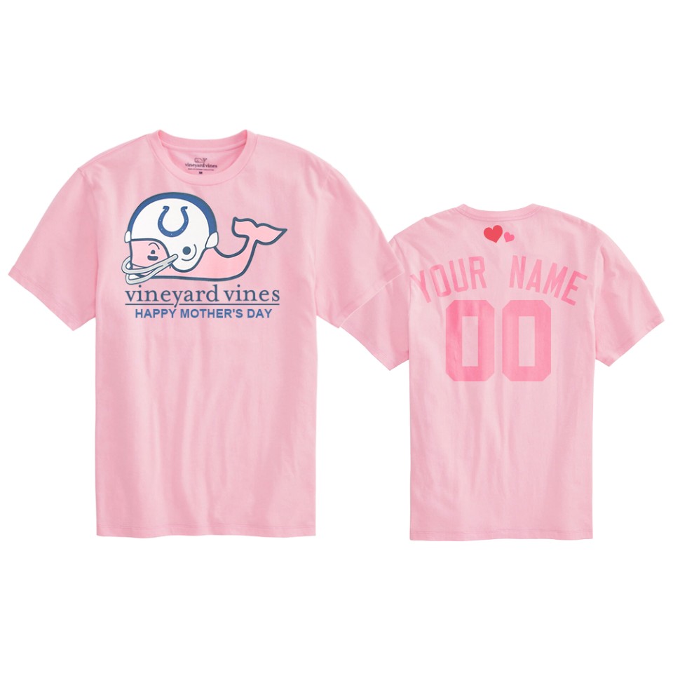 custom colts pink mother's day t shirt