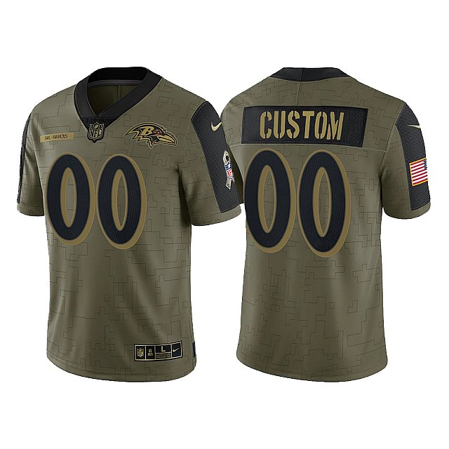 custom-limited-2021-salute-to-service-olive-baltimore-ravens-jersey-middle