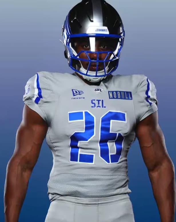 custom st. louis battlehawks football  jersey