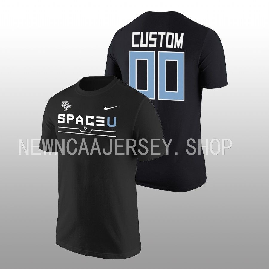 custom ucf knights men black 2022 space game spaceu core t shirt
