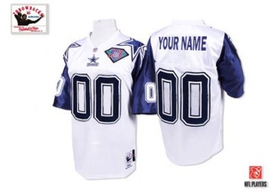 Customized Dallas Cowboys Jersey Throwback White Football Jersey 