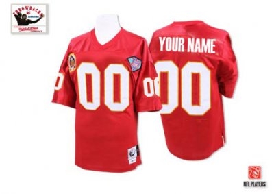 customized kansas city chiefs jersey throwback red football jersey