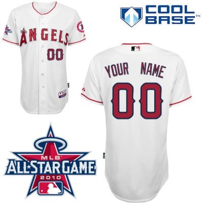 customized los angeles angels of anaheim jersey white home cool base 2010 all star patch baseball jersey