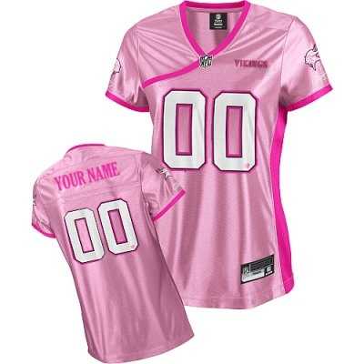 customized minnesota vikings jersey women pink football jersey