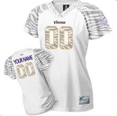 customized minnesota vikings jersey zebra field flirt fashion football jersey