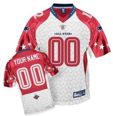 customized new england patriots jersey 2010 pro bowl afc football jersey