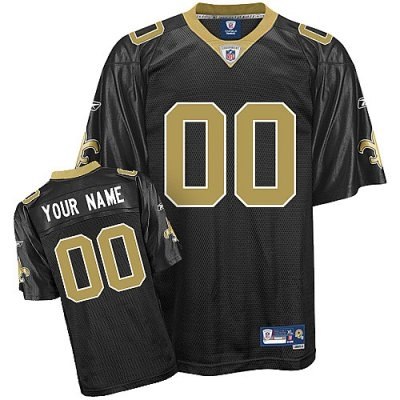 customized new orleans saints jersey eqt black team color football jersey