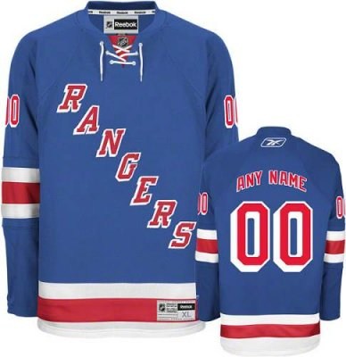customized new york rangers jersey blue home man hockey jersey