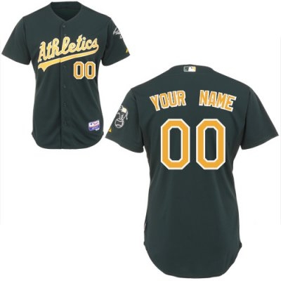 customized oakland athletics jersey green cool base baseball jersey