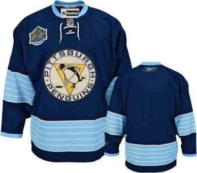 customized pittsburgh penguins jersey dark blue 2011 winter classic man hockey jersey