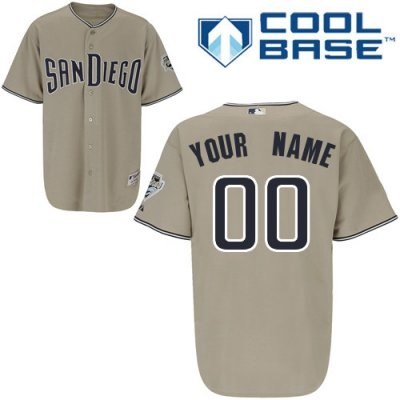 customized san diego padres jersey grey road cool base baseball jersey