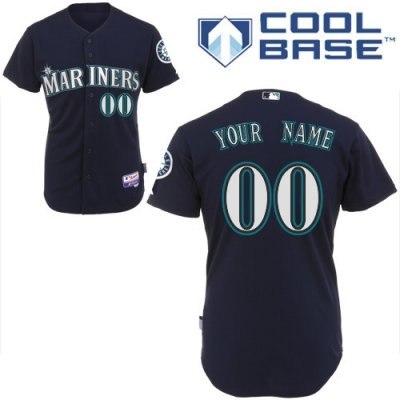 customized seattle mariners jersey blue cool base baseball jersey