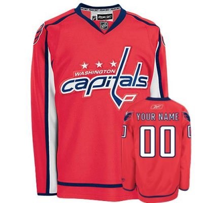 customized washington capitals jersey red home man hockey jersey