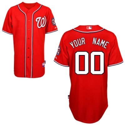customized washington nationals jersey red 2011 1 cool base baseball jersey