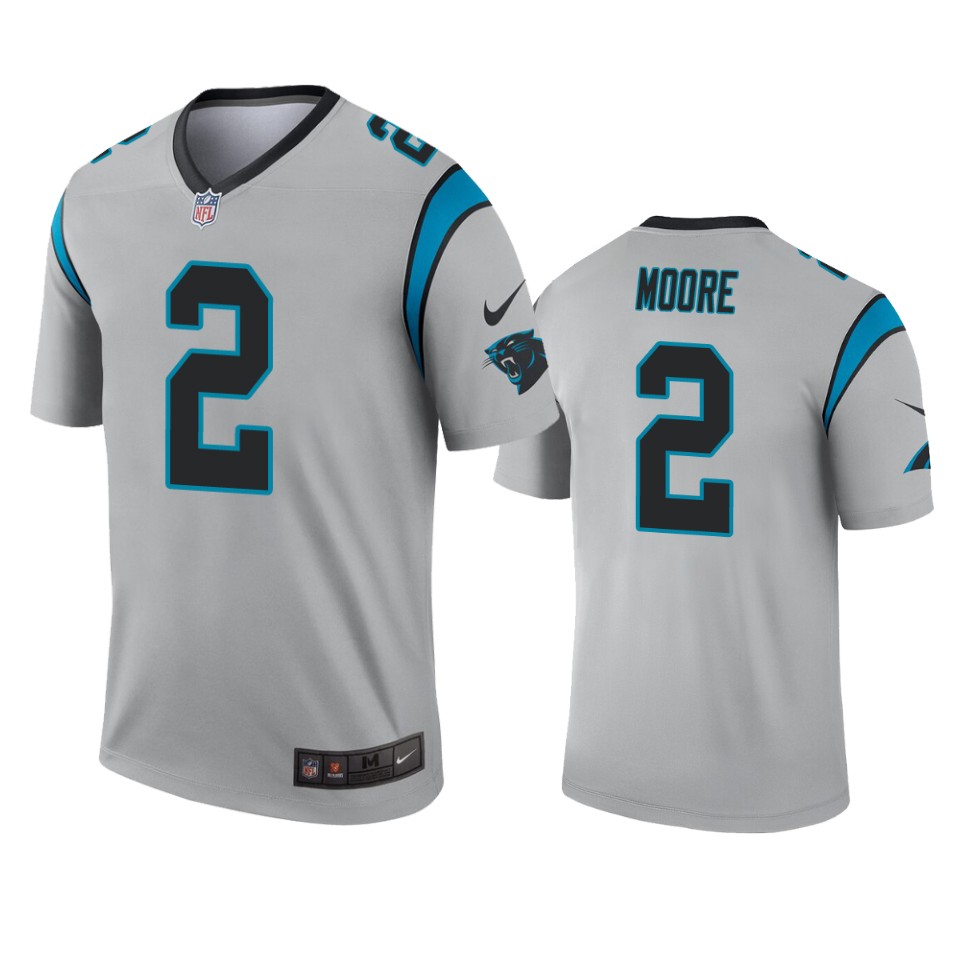d 1.j. moore panthers silver inverted legend jersey