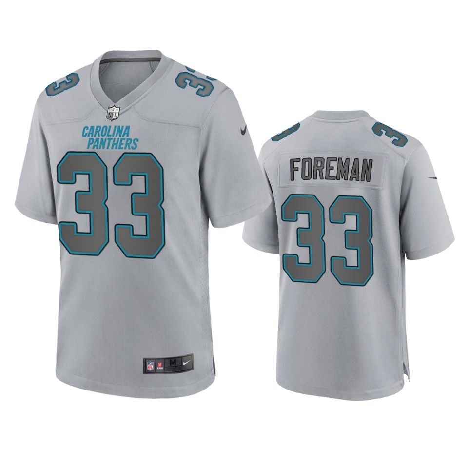 d'onta foreman panthers gray atmosphere fashion game jersey
