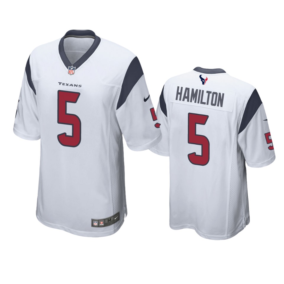 daesean hamilton texans game white jersey