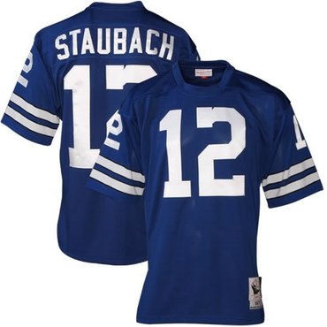 dallas cowboys #12 r staubach blue throwback jersey