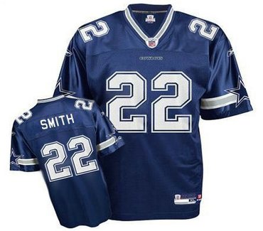 dallas cowboys #22 emmitt smith blue jersey