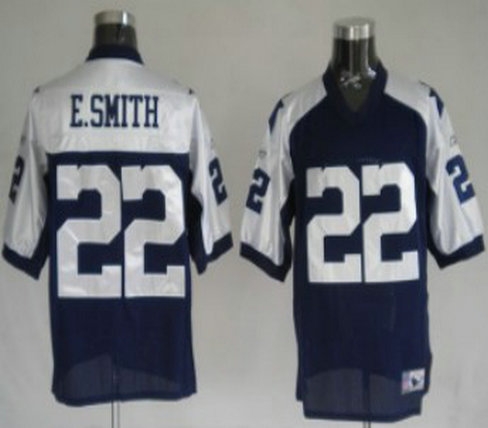 Dallas Cowboys #22 emmitt smith Youth blue thanksgiving