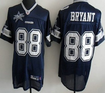 dallas cowboys #88 bryant blue with 50th jersey
