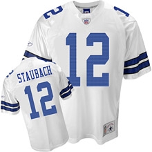 dallas cowboys 12 r.staubach white jersey
