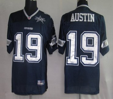 dallas cowboys 19# austin blue 50th jerseys