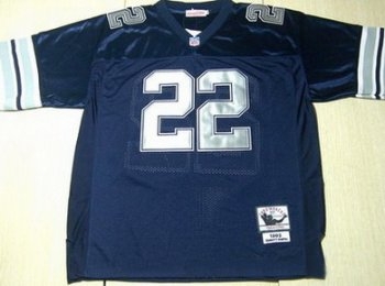 dallas cowboys 1992 emmit smith 22 throwback jersey blue