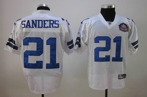 dallas cowboys 21 sanders white hall of fame patch jerseys