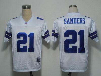 dallas cowboys 21 sanders white m&n
