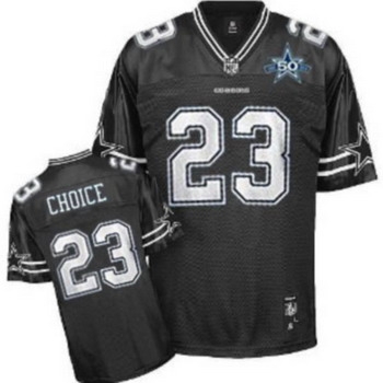 dallas cowboys 23 tashard choice black jerseys with 50th patch