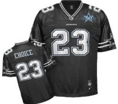 dallas cowboys 23 tashard choice black shadow team 50th patch embroidered